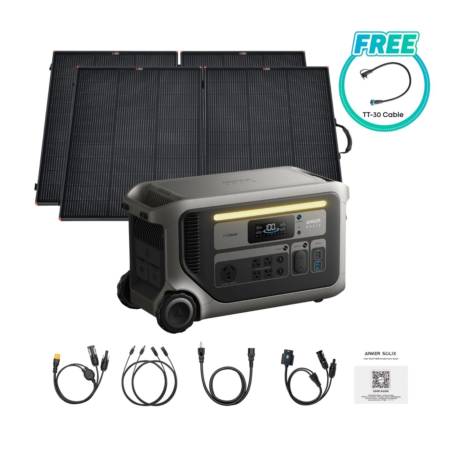 Anker SOLIX F3000 Portable Power Station | 3072Wh | 3600W | 2400W Solar Input