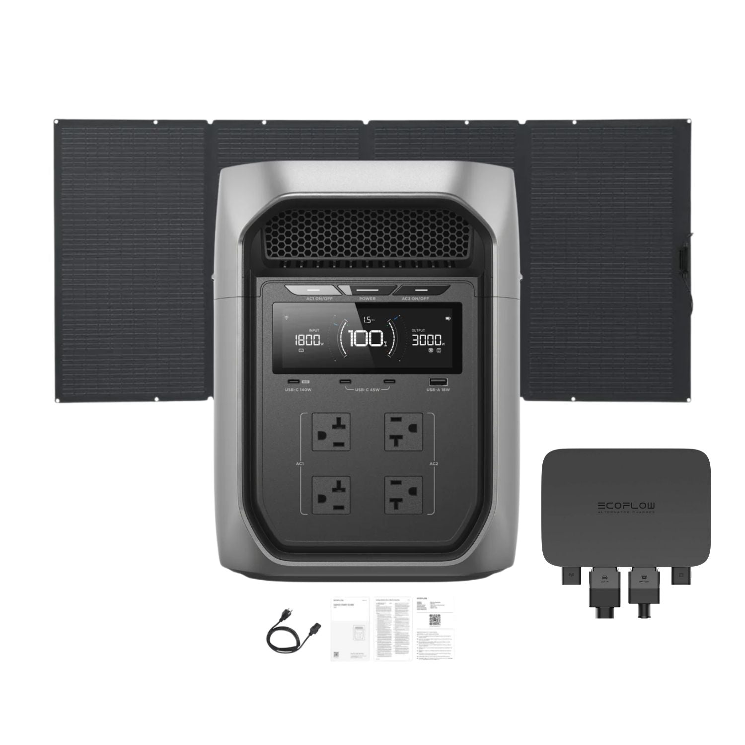 EcoFlow DELTA 3 Max Plus Portable Power Station | 2048Wh | 3000W | 1000W Solar Input