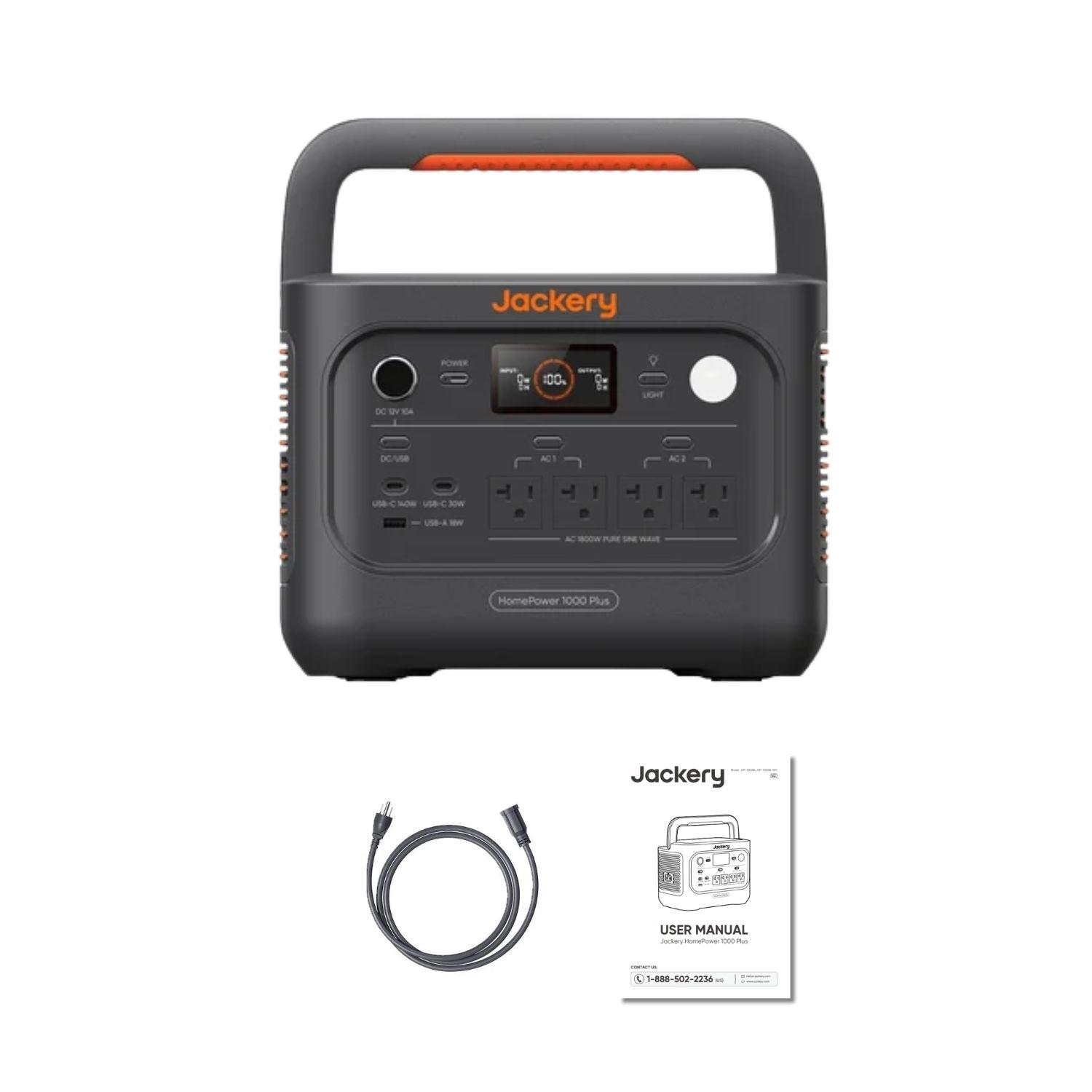 Jackery HomePower 1000 Plus v2 Portable Power Station | 1024Wh | 1500W | 400W Solar Input