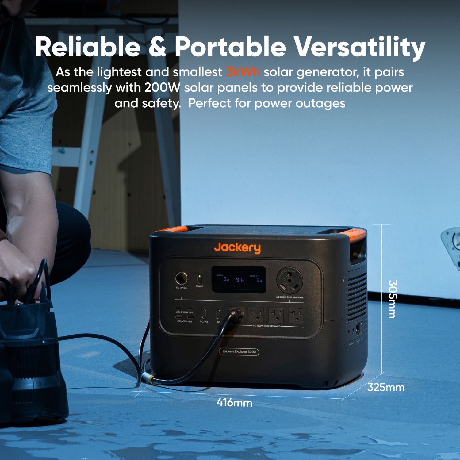Jackery HomePower 3000 Portable Power Station - Reliable and portable versatility