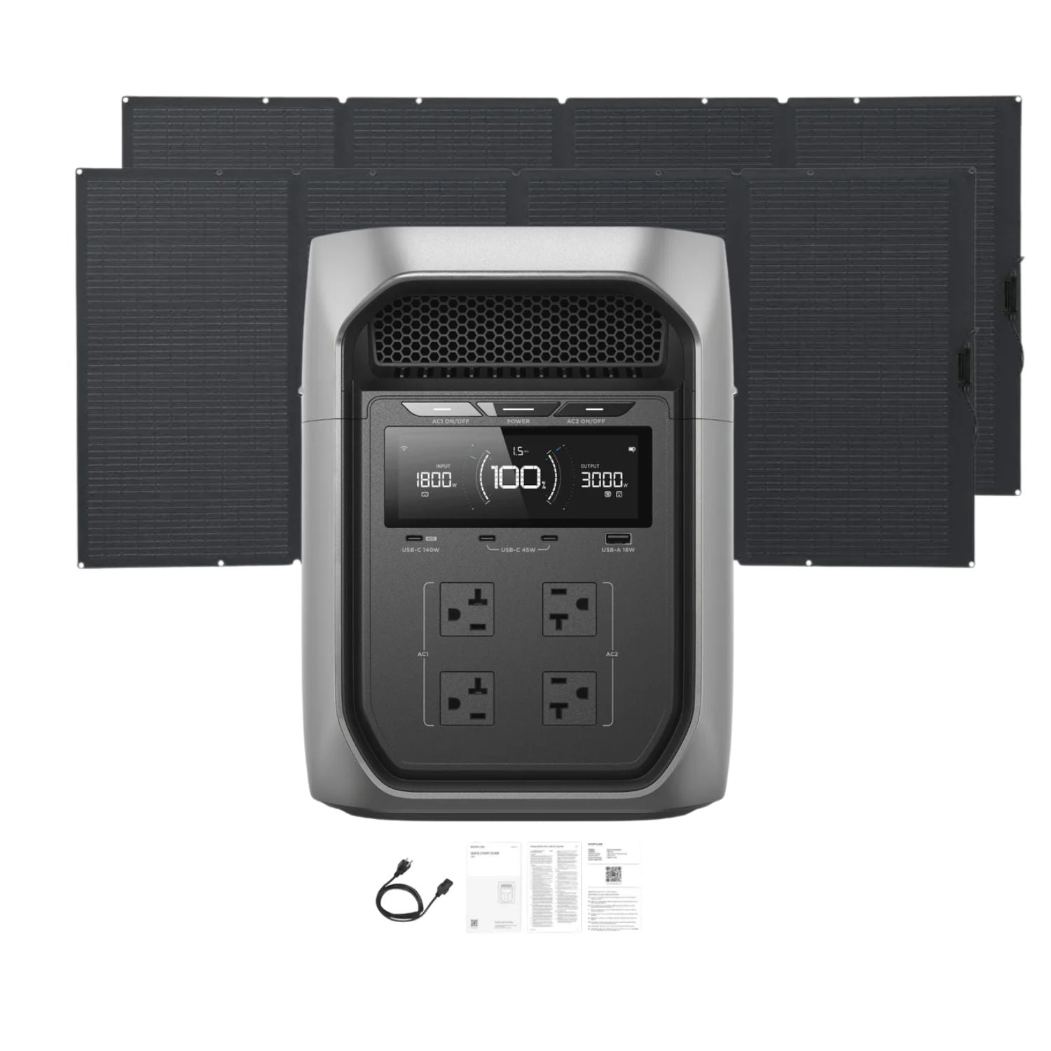 EcoFlow DELTA 3 Max Plus Portable Power Station | 2048Wh | 3000W | 1000W Solar Input