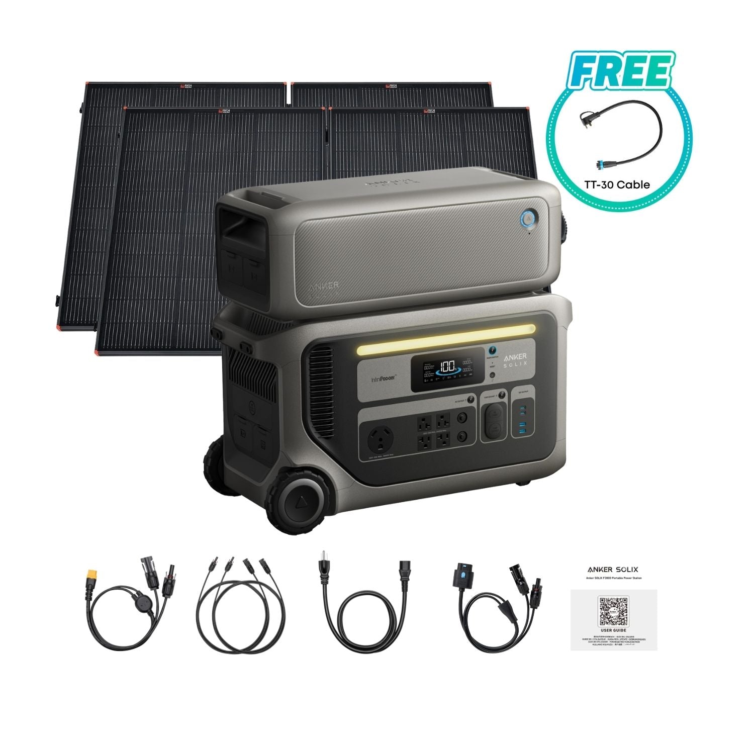 Anker SOLIX F3000 Portable Power Station | 3072Wh | 3600W | 2400W Solar Input