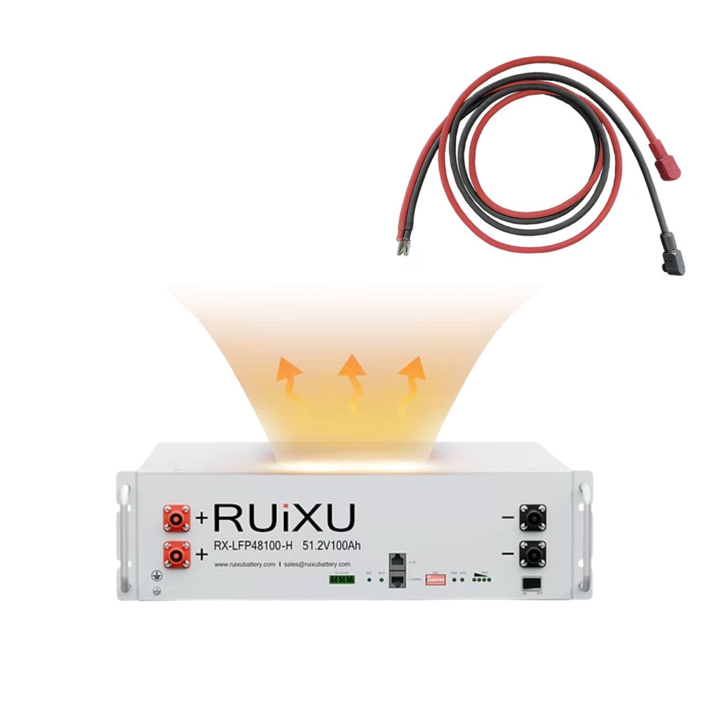 RUiXU RX-LFP48100 51.2V Server Rack Batteries | 5.12kWh Standard & Self-Heating Models