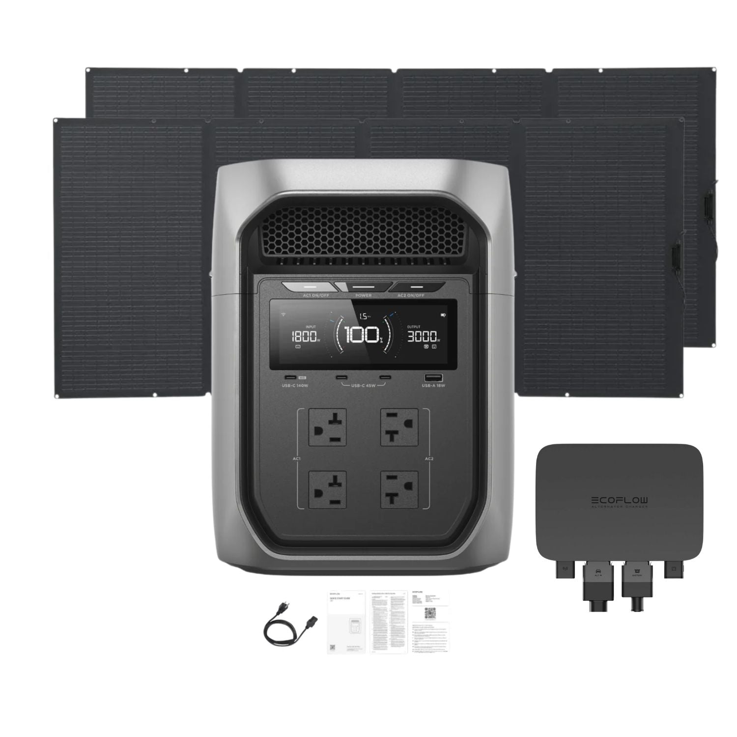 EcoFlow DELTA 3 Max Plus Portable Power Station | 2048Wh | 3000W | 1000W Solar Input