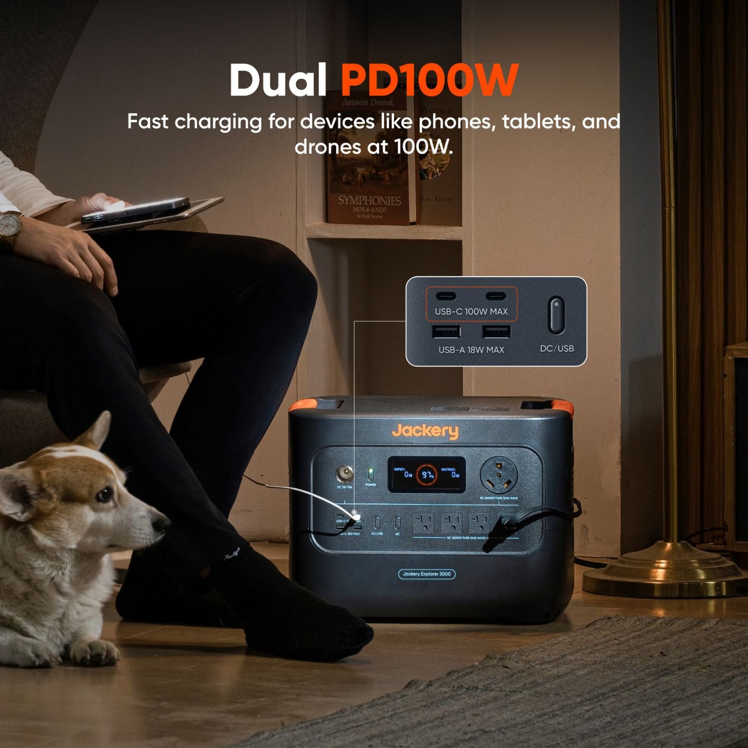 Jackery HomePower 3000 Portable Power Station - Dual PD100W