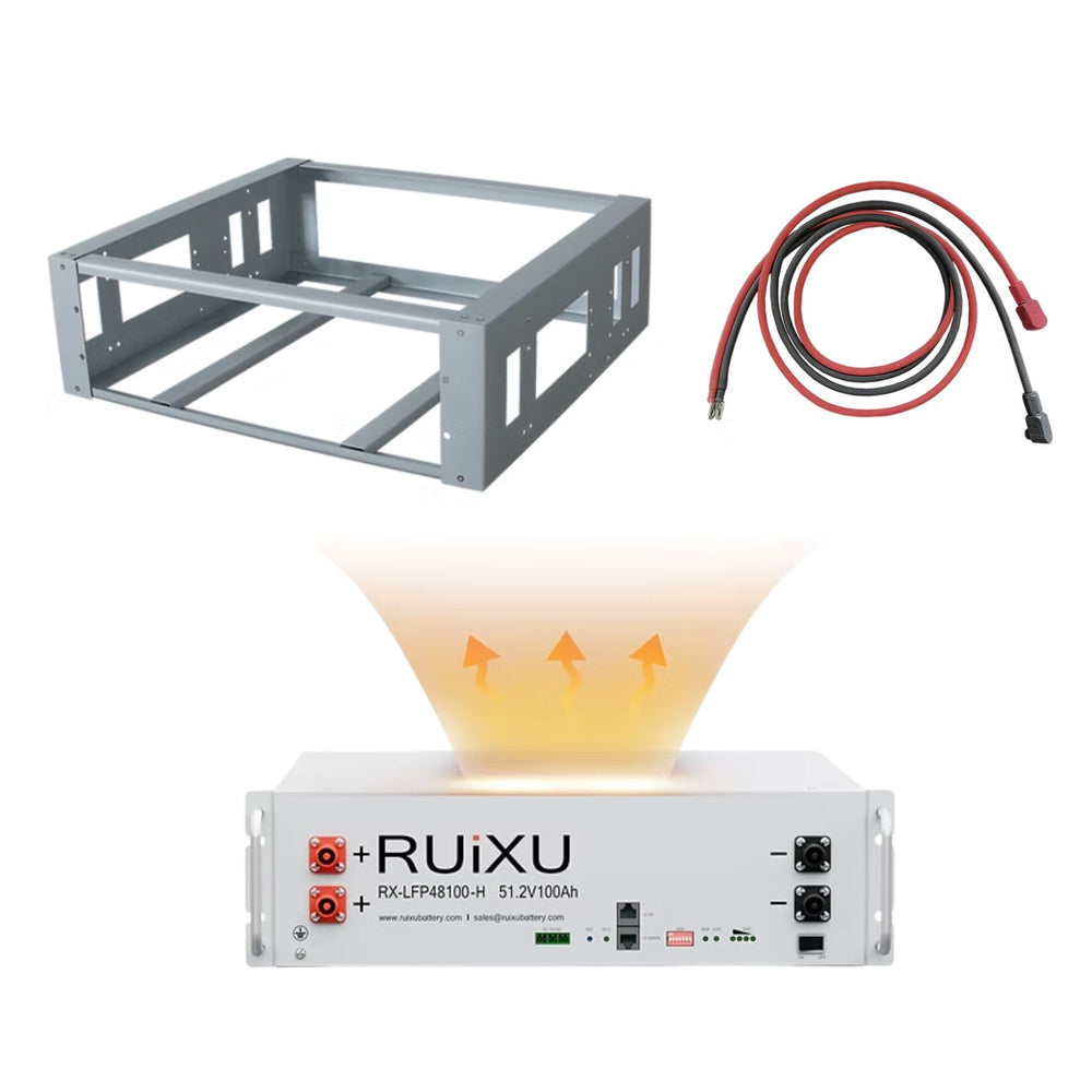 RUiXU RX-LFP48100 51.2V Server Rack Batteries | 5.12kWh Standard & Self-Heating Models