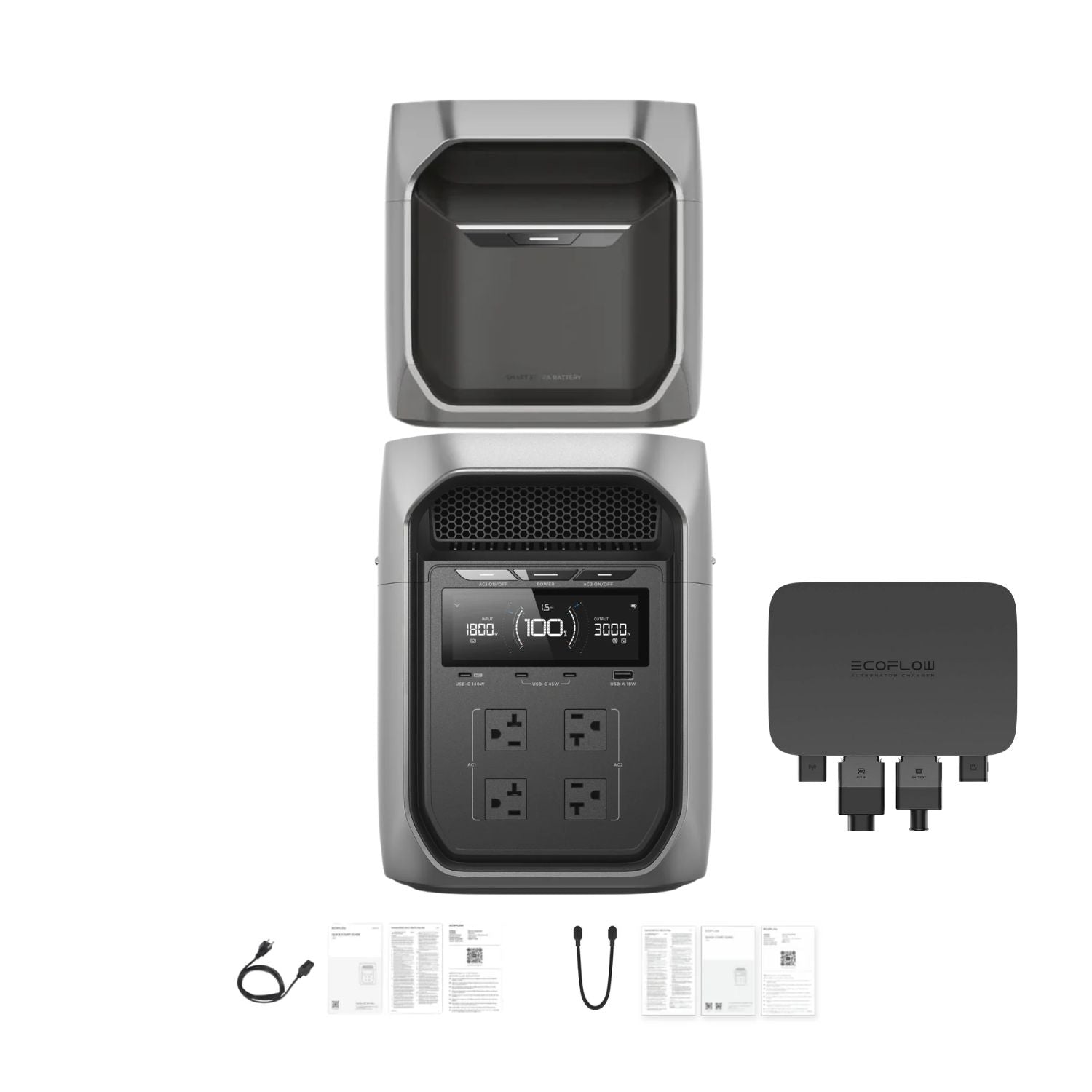 EcoFlow DELTA 3 Max Plus Portable Power Station | 2048Wh | 3000W | 1000W Solar Input