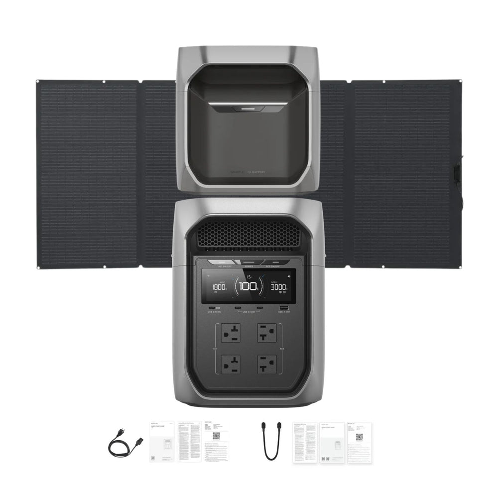 EcoFlow DELTA 3 Max Plus Portable Power Station | 2048Wh | 3000W | 1000W Solar Input