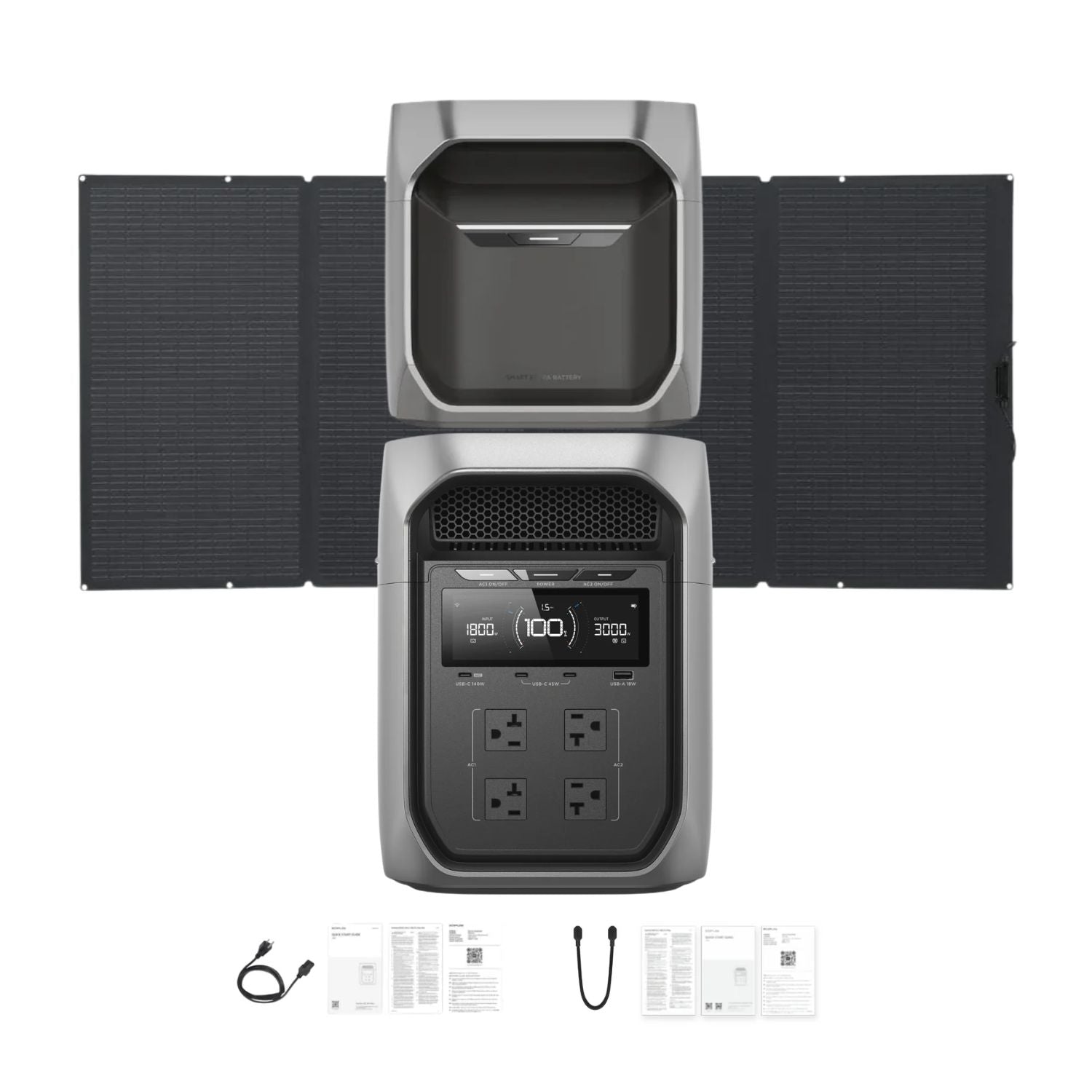 EcoFlow DELTA 3 Max Plus Portable Power Station | 2048Wh | 3000W | 1000W Solar Input