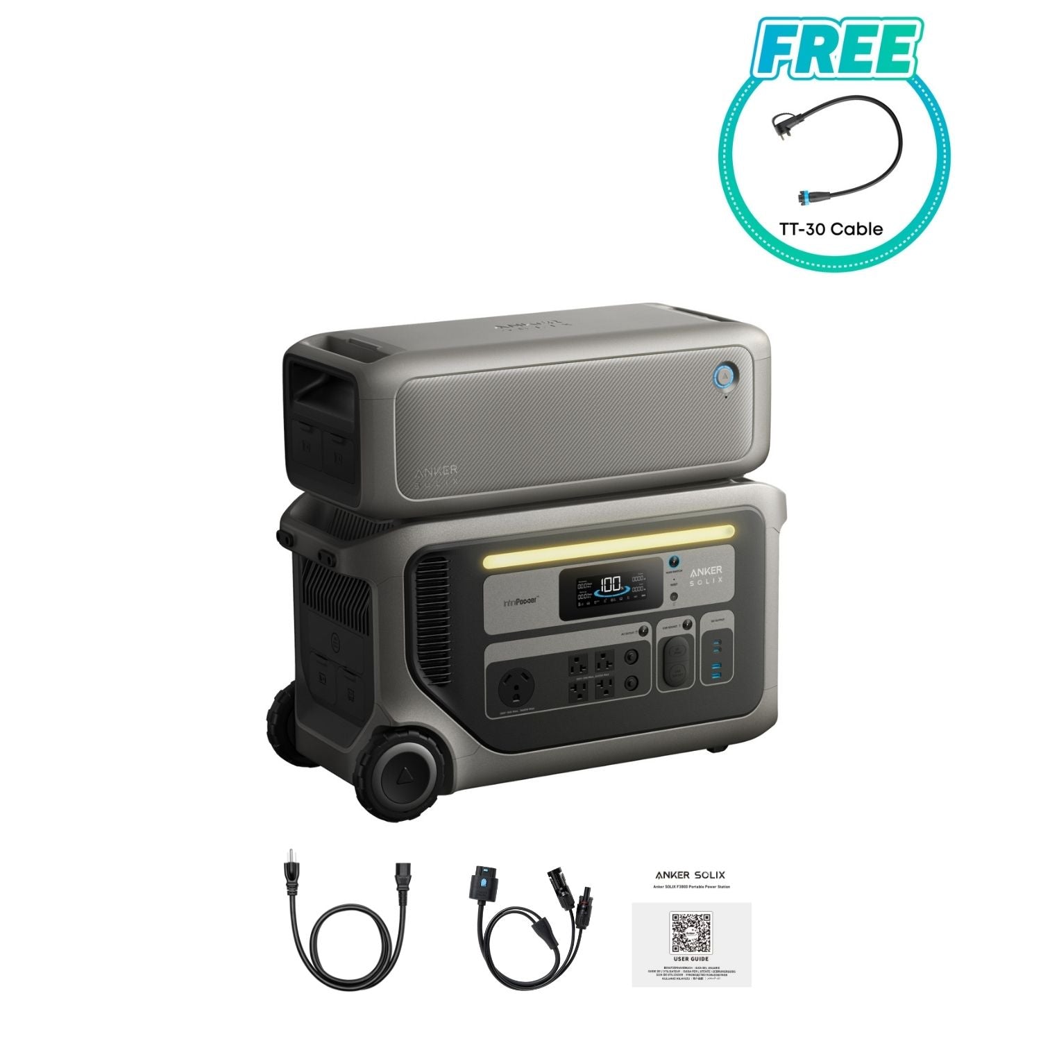 Anker SOLIX F3000 Portable Power Station | 3072Wh | 3600W | 2400W Solar Input