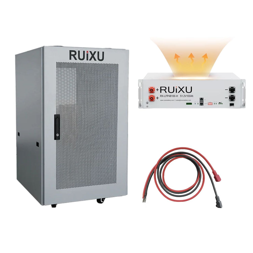 RUiXU RX-LFP48100 51.2V Server Rack Batteries | 5.12kWh Standard & Self-Heating Models