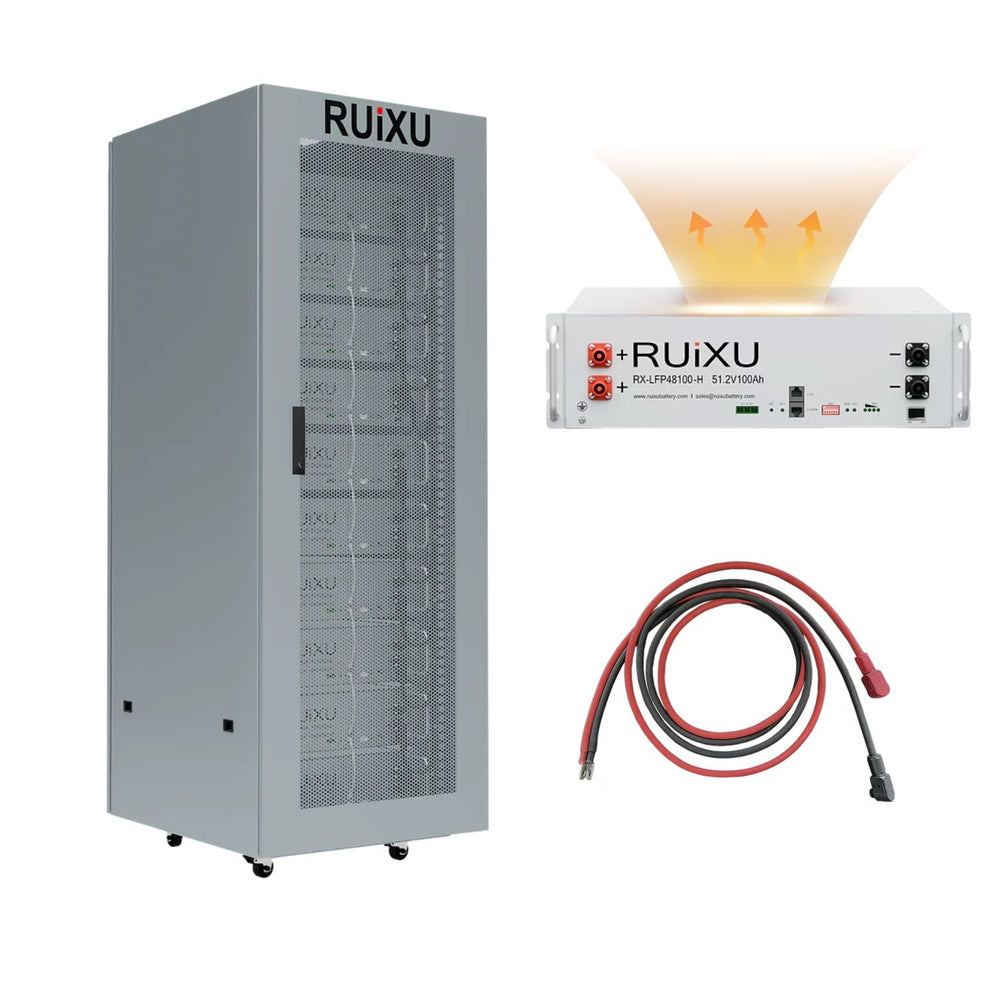 RUiXU RX-LFP48100 51.2V Server Rack Batteries | 5.12kWh Standard & Self-Heating Models