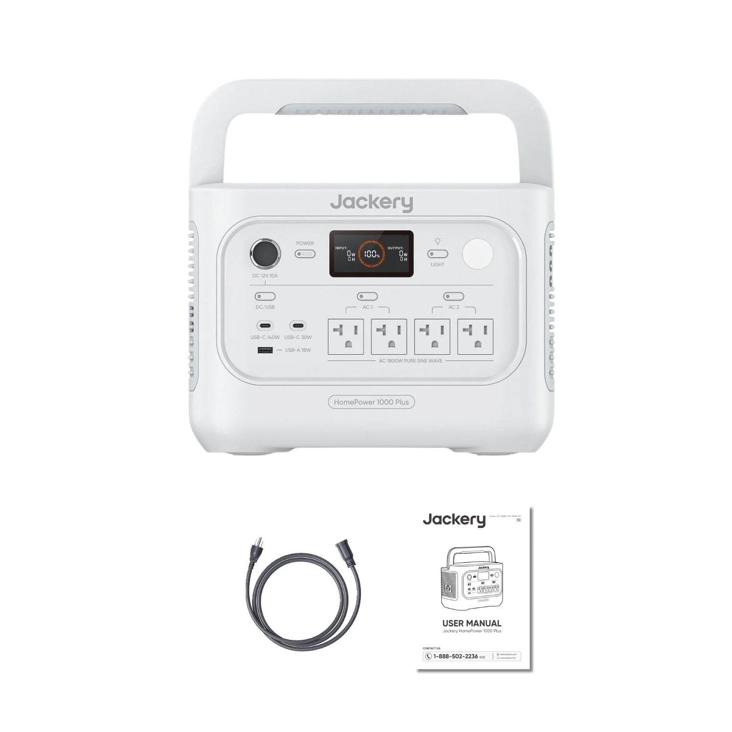 Jackery HomePower 1000 Plus v2 Portable Power Station | 1024Wh | 1500W | 400W Solar Input