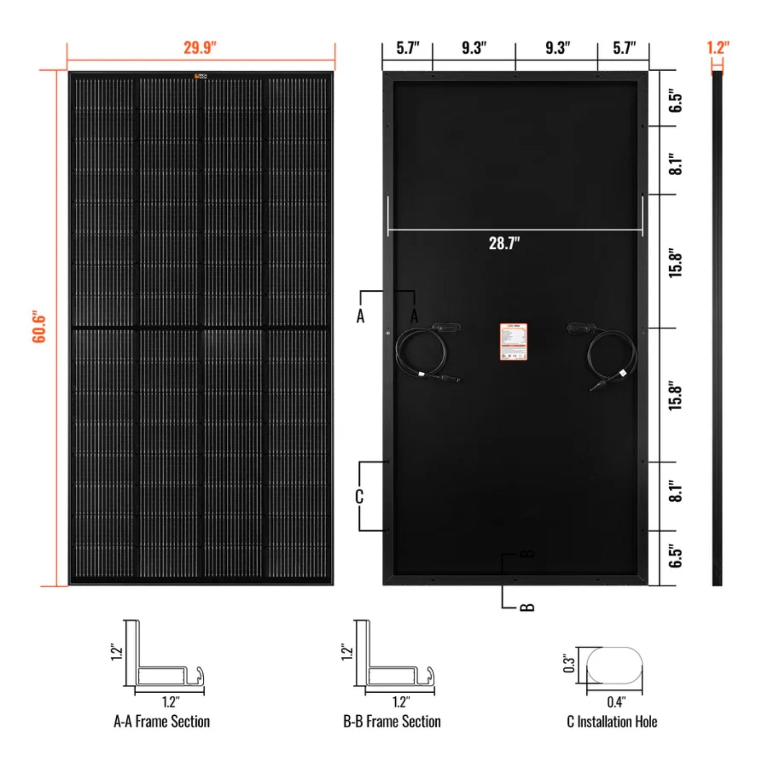 Rich Solar MEGA 250 Onyx Watt Solar Panel