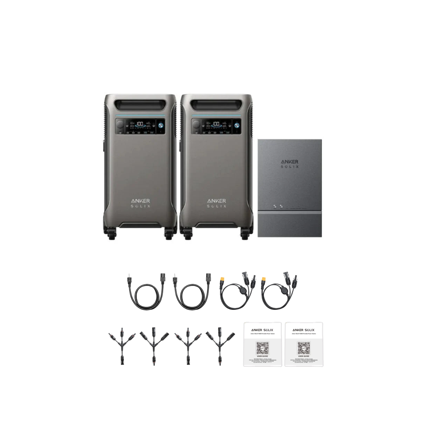 2 x Anker SOLIX F3800 Power Station - 3.84kWh Inclusions