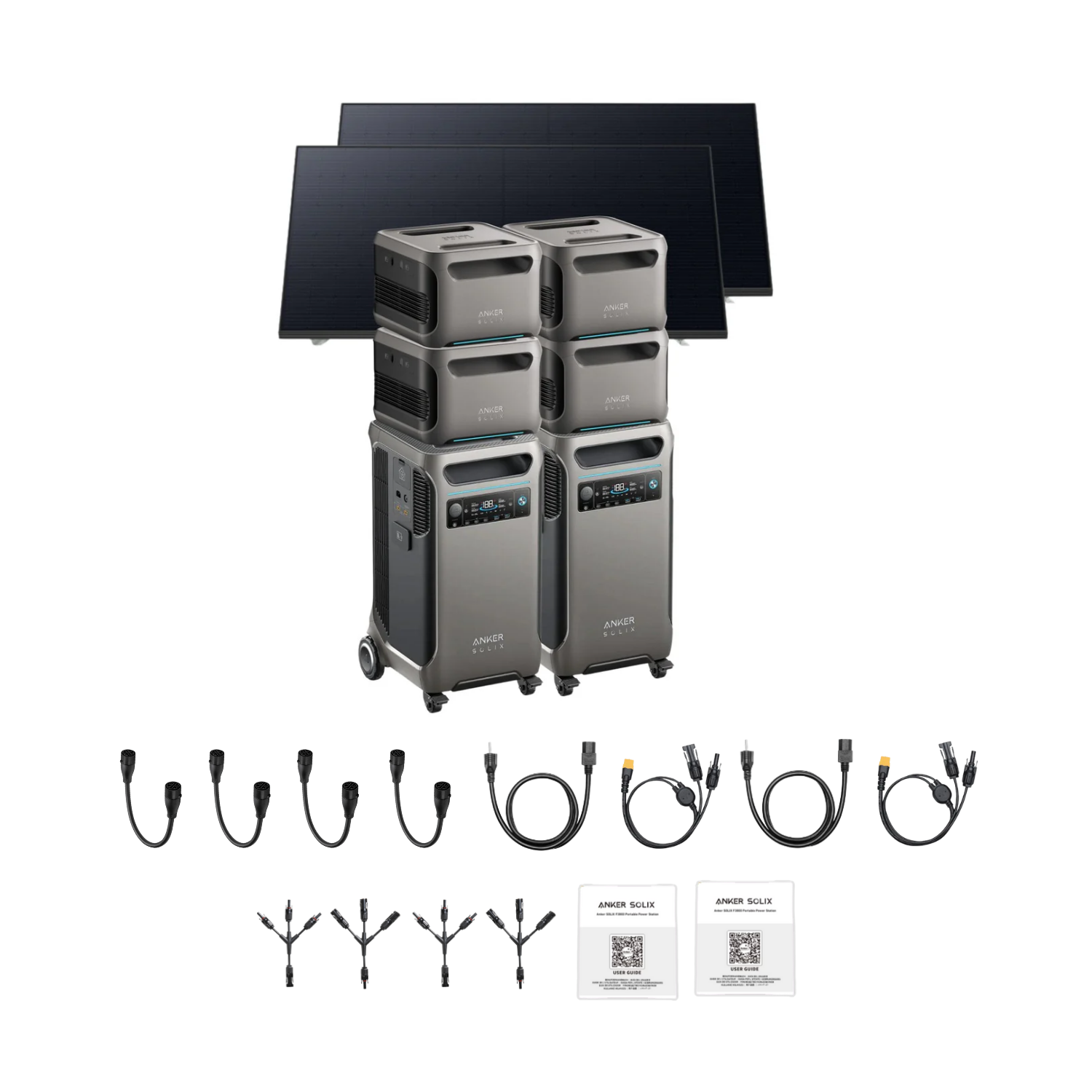 2 x SOLIX F3800 + Double Power Hub + 4 x Expansion Battery + 2 x 410W Rigid Solar Panel Inclusions 
