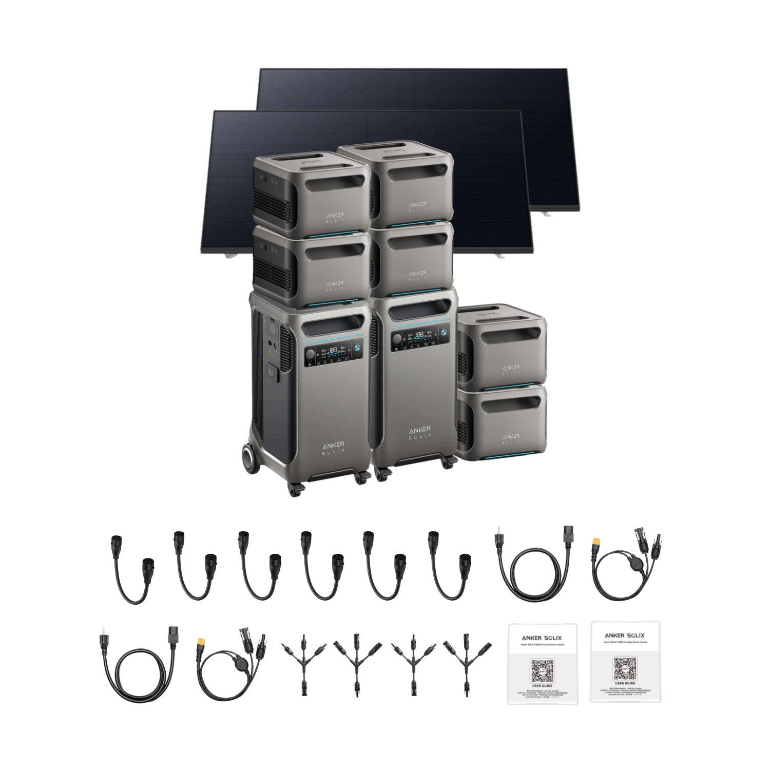 2 x SOLIX F3800 + Double Power Hub + 6 x Expansion Battery + 2 x 410W Rigid Solar Panel Inclusions 