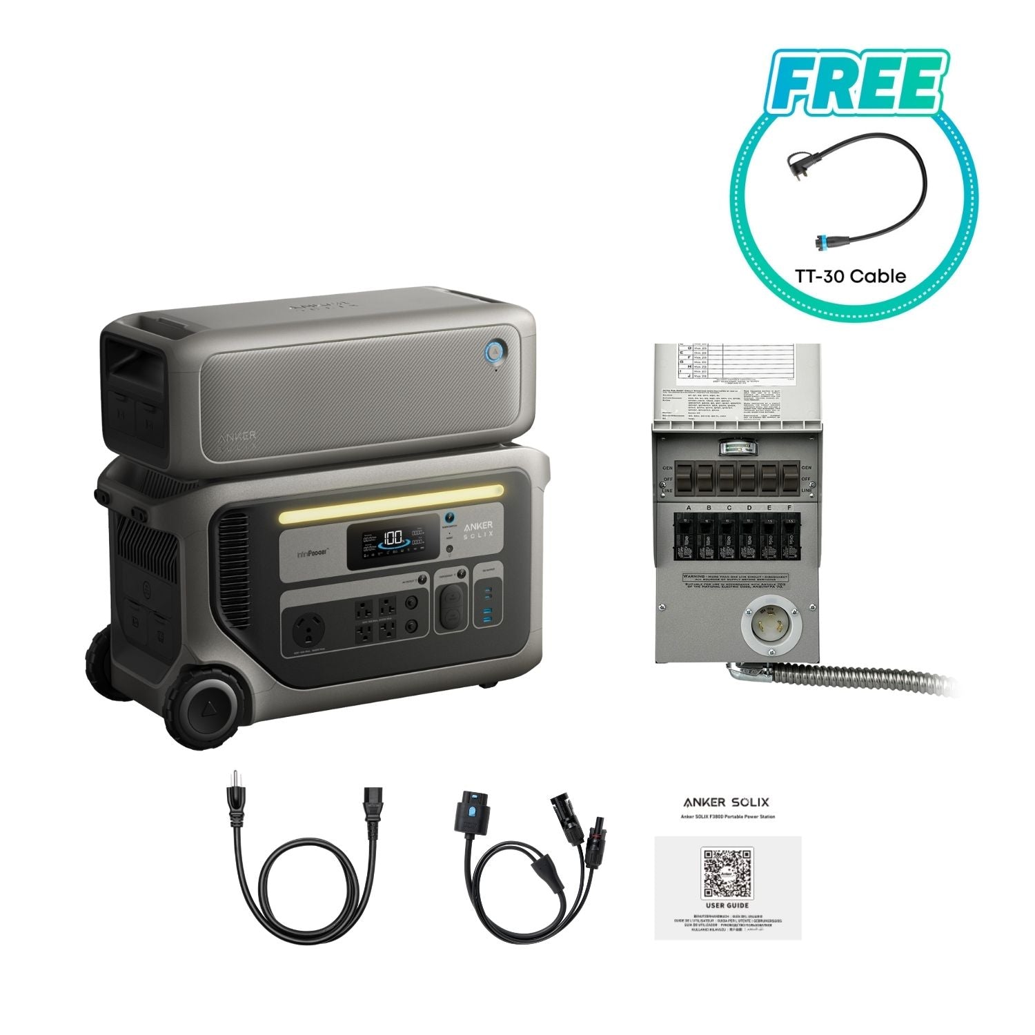 Anker SOLIX F3000 Portable Power Station | 3072Wh | 3600W | 2400W Solar Input
