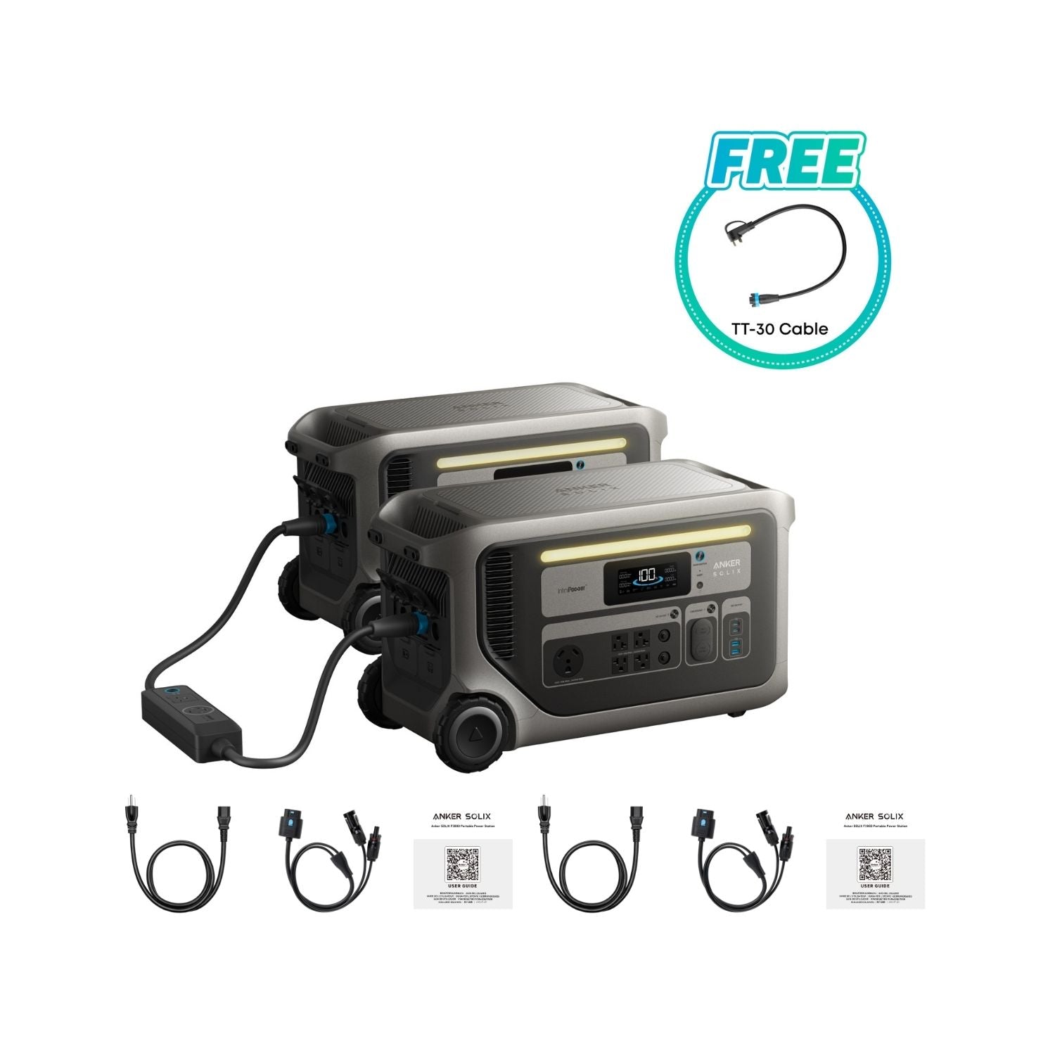 Anker SOLIX F3000 Portable Power Station | 3072Wh | 3600W | 2400W Solar Input