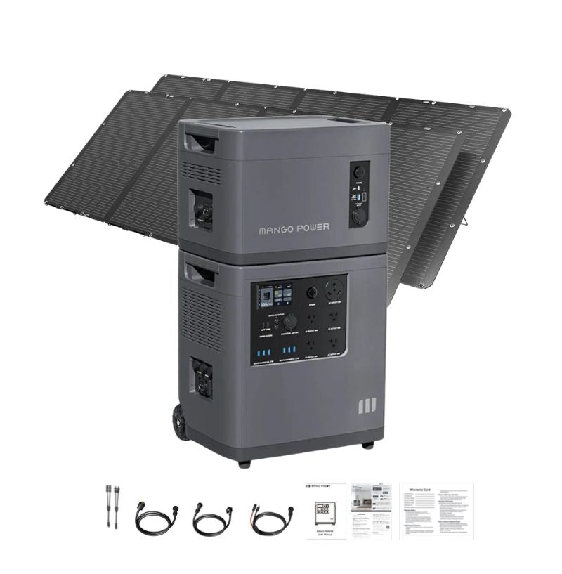 Mango Power E Home Backup and Portable Power Station | 3533Wh | 3000W | 2000W Solar Input