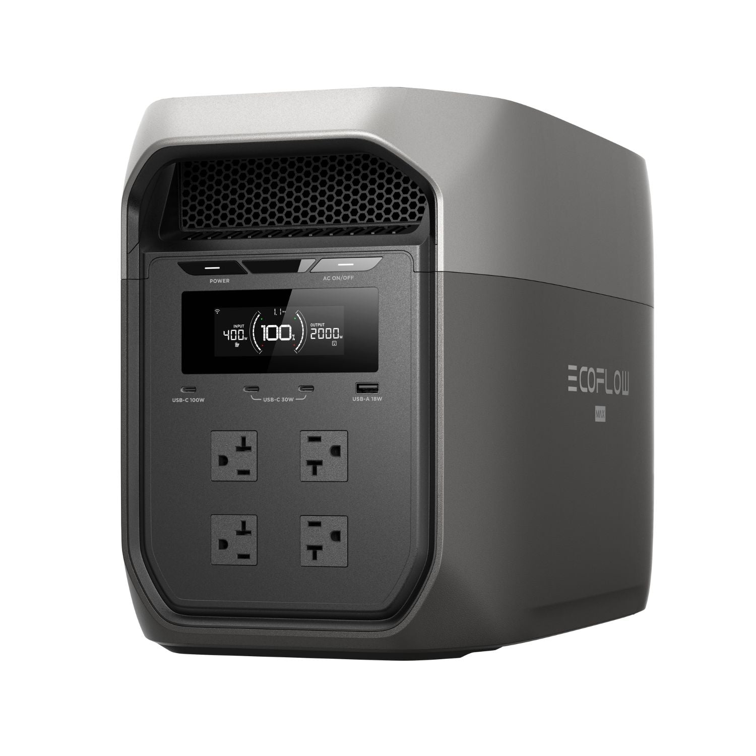 EcoFlow DELTA 3 Max Portable Power Station | 2048Wh | 2400W | 500W Solar Input