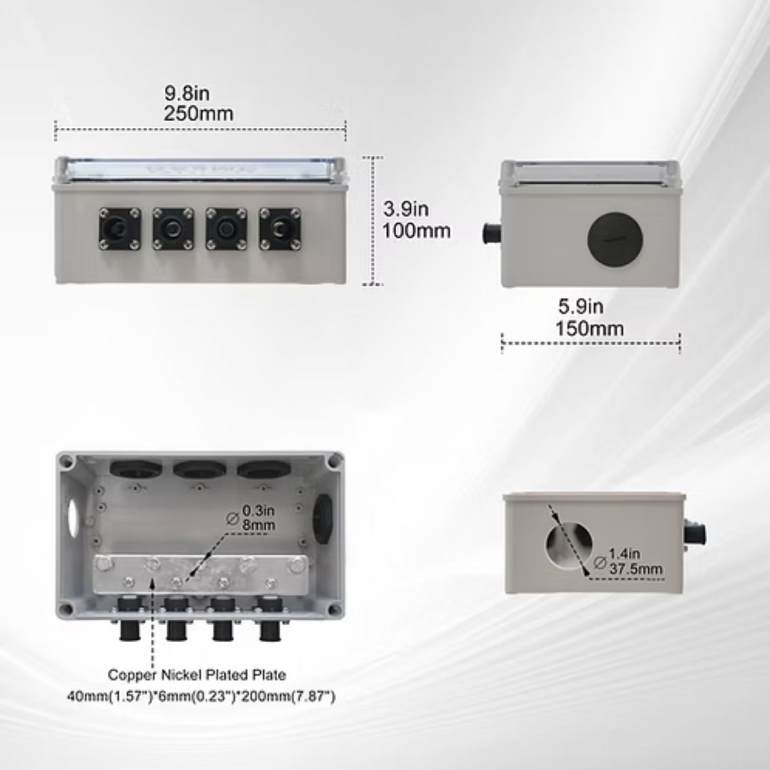 RUiXU RX9MP Busbar - dimensions 