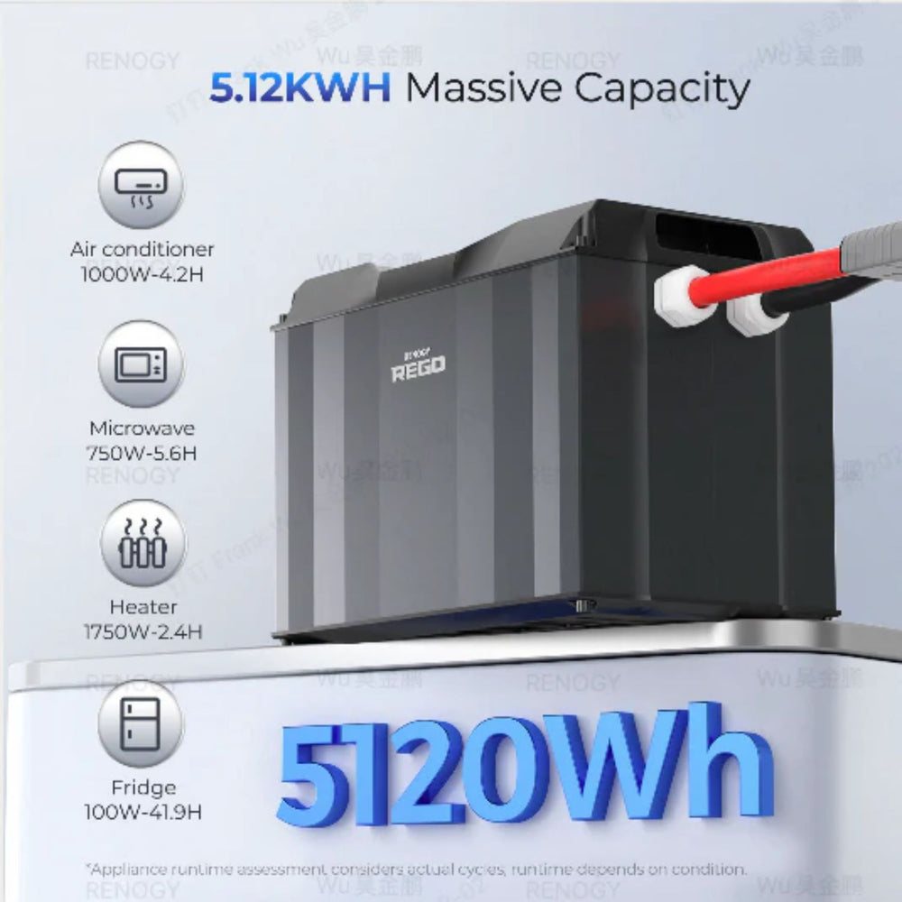 Renogy REGO Series 12V 400Ah Cold Weather LiFePO4 Battery