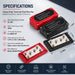 400A 48VDC bus bar specifications graphic with materials and dimensions in inches