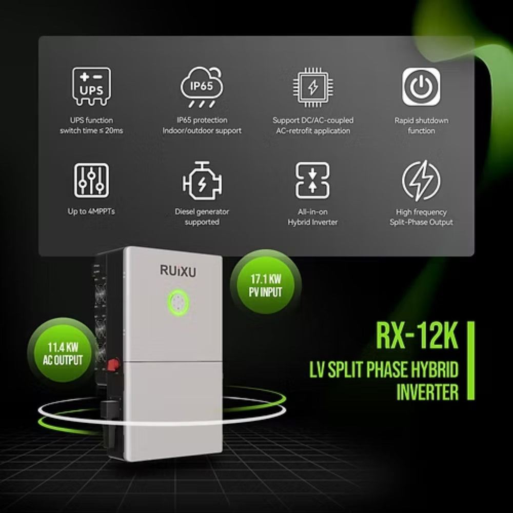 RUiXU 11.4kW-22.8kW Split-Phase Power System Bundles