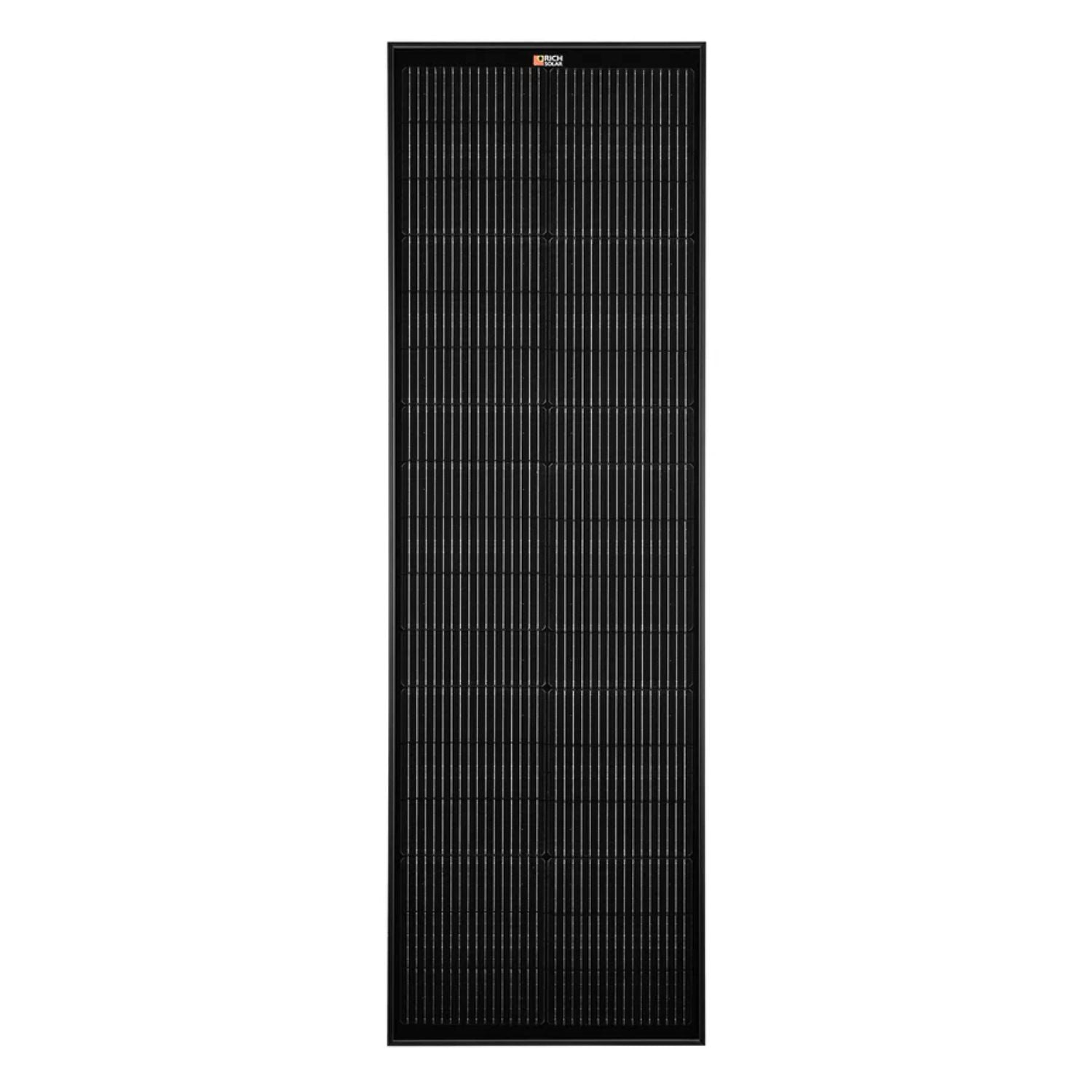 Rich Solar MEGA 100 SLIM 100 Watt Slim Solar Panel | Compact 12V Off-Grid Narrow Solar Panel for Vans, Overlanders, Boats | 25-Year Output Warranty