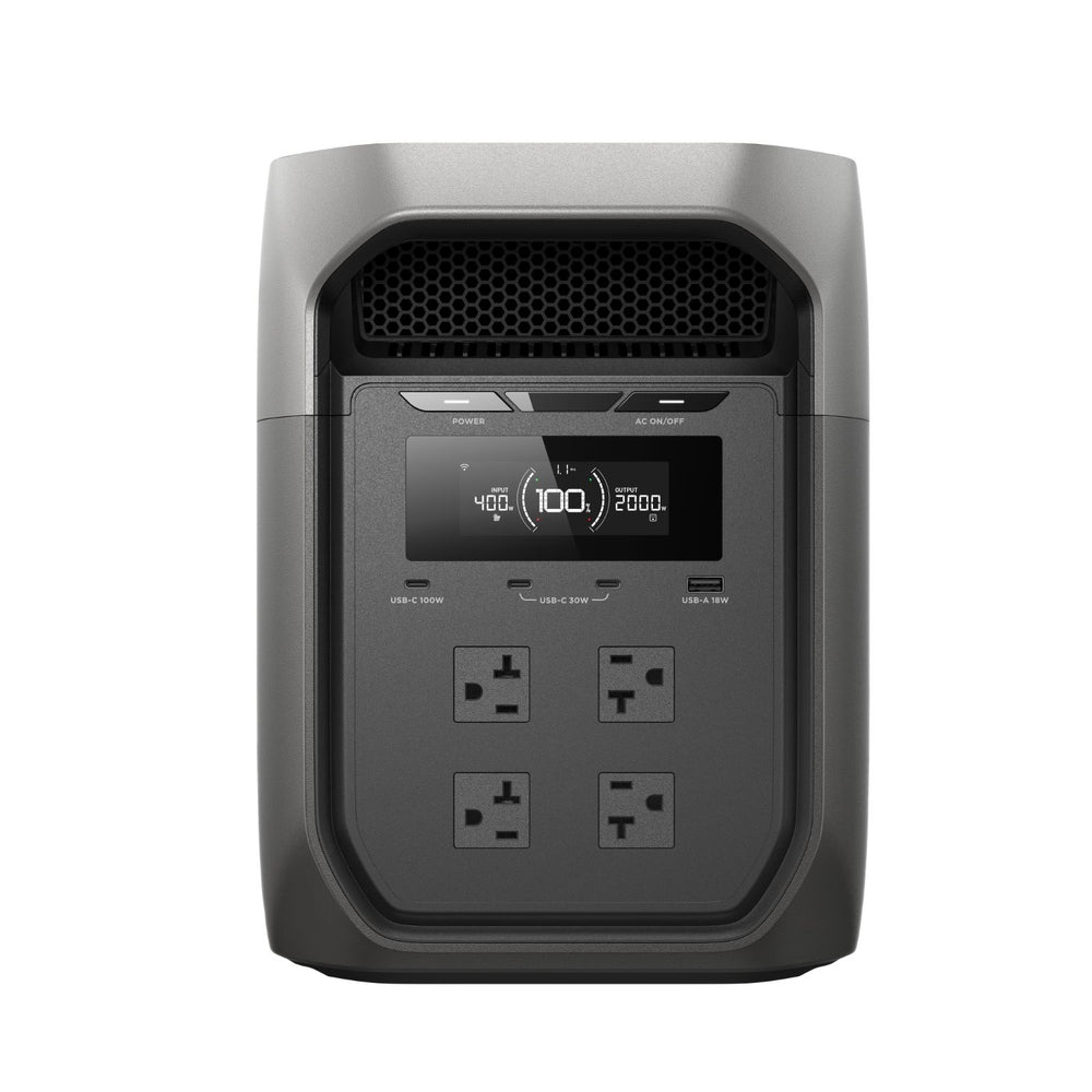 EcoFlow DELTA 3 Max Portable Power Station | 2048Wh | 2400W | 500W Solar Input