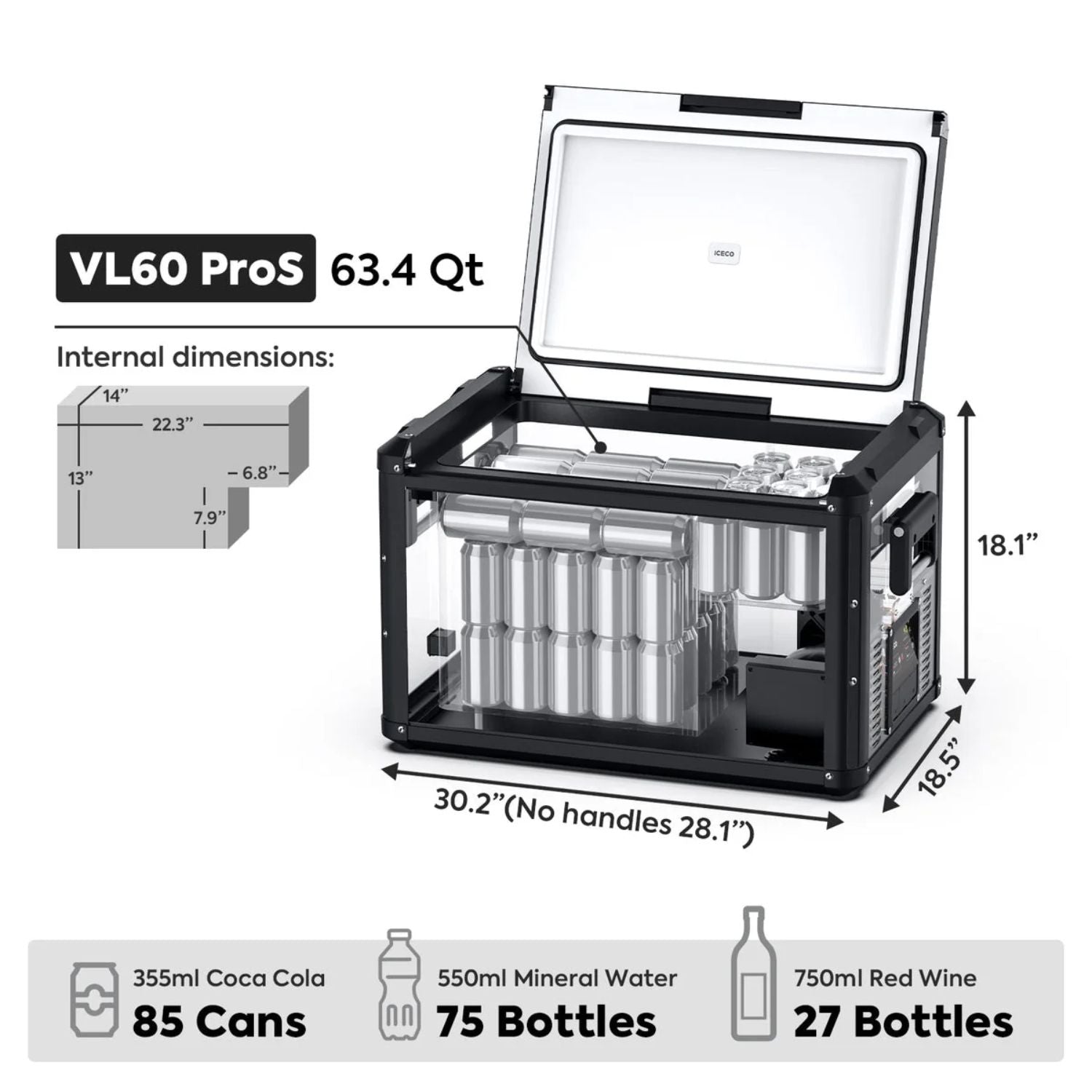 ICECO VL60ProS 60LT Single Zone Portable Freezer