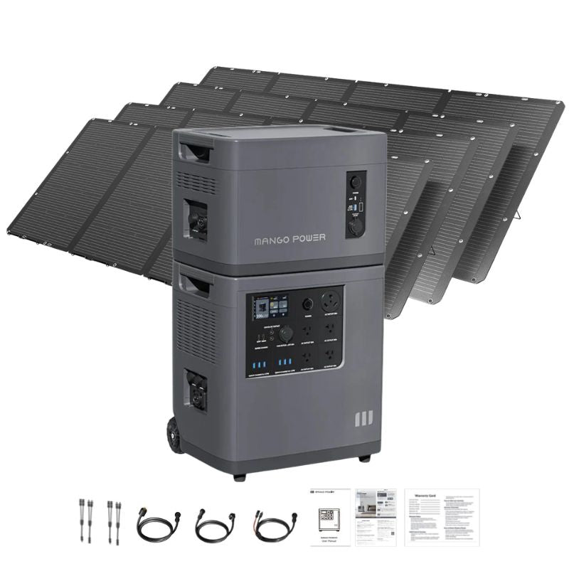 Mango Power E Home Backup and Portable Power Station | 3533Wh | 3000W | 2000W Solar Input