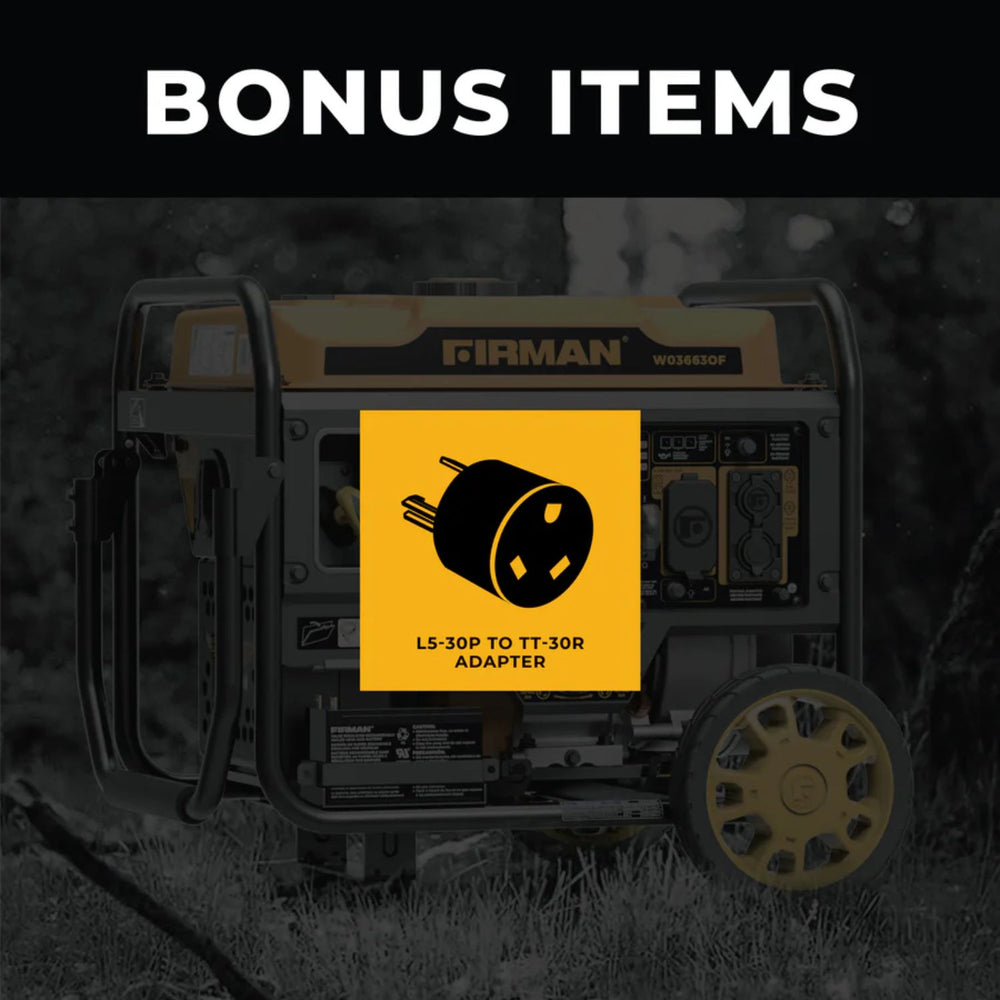 Firman W03663OF Gasoline 3650W/4500W Inverter Open Frame Portable Generator | Remote Start | CO Alert