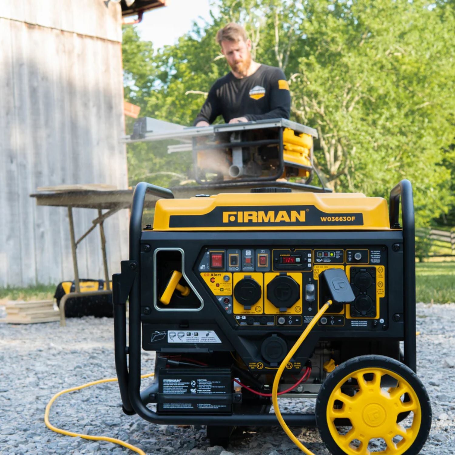 Firman W03663OF Gasoline 3650W/4500W Inverter Open Frame Portable Generator | Remote Start | CO Alert | EPA & CARB Approved
