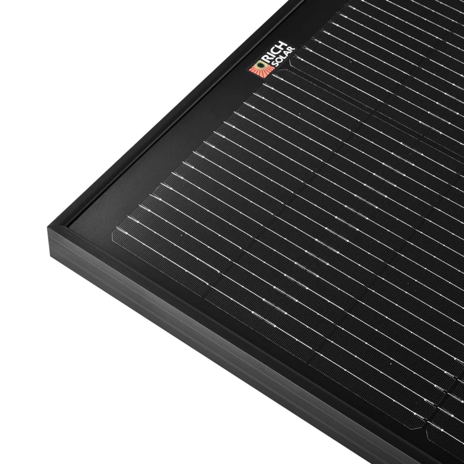 Rich Solar MEGA 100 SLIM 100 Watt Slim Solar Panel | Compact 12V Off-Grid Narrow Solar Panel for Vans, Overlanders, Boats | 25-Year Output Warranty