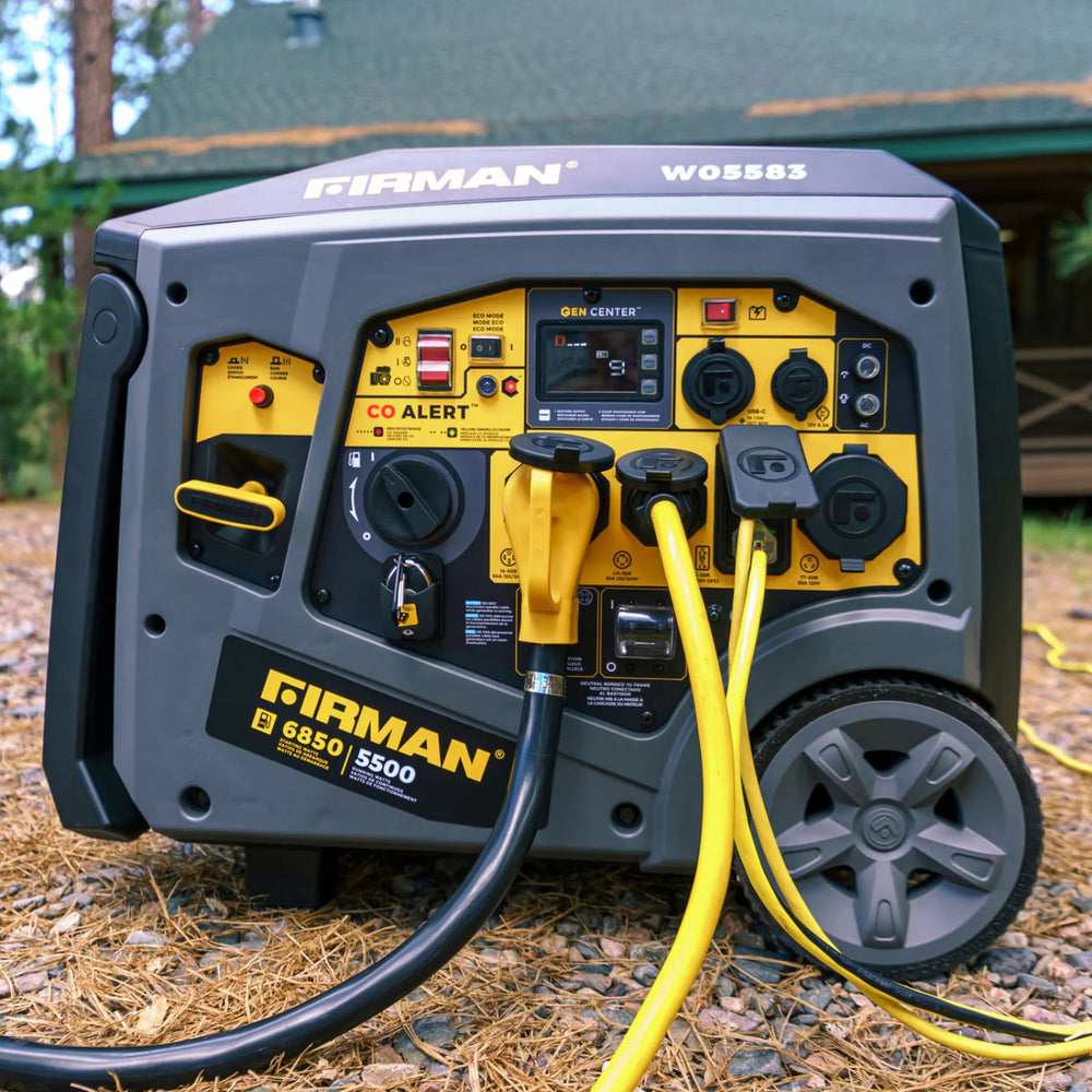 Firman W05583 Gasoline 5500W/6850W Inverter Portable Generator | Remote Start | 120/240V | CO Alert