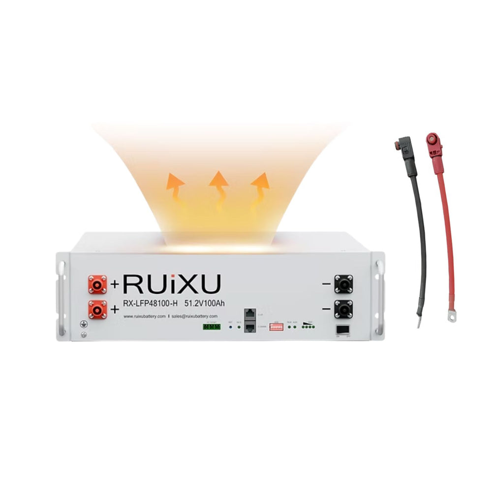 RUiXU RX-LFP48100 51.2V Server Rack Batteries | 5.12kWh Standard & Self-Heating Models