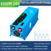 6000W 24V pure sine wave inverter charger with specifications on a white background