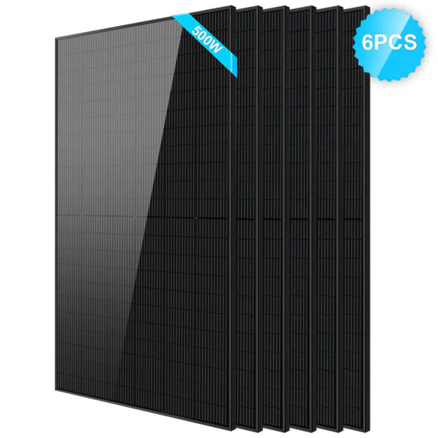 6 pcs SunGold Power 500W Mono Black Solar Panel