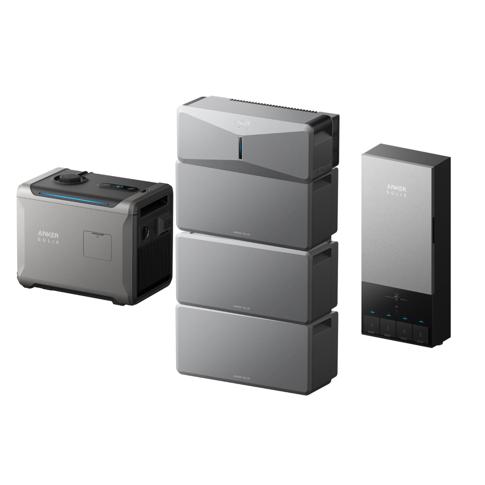 Anker SOLIX E10 Smart Hybrid Whole-Home Backup System | 6-30kWh LiFePO4 Battery | 10-30kW Turbo Output | 9kW Solar Input | Smart Grid & Storm-Guard