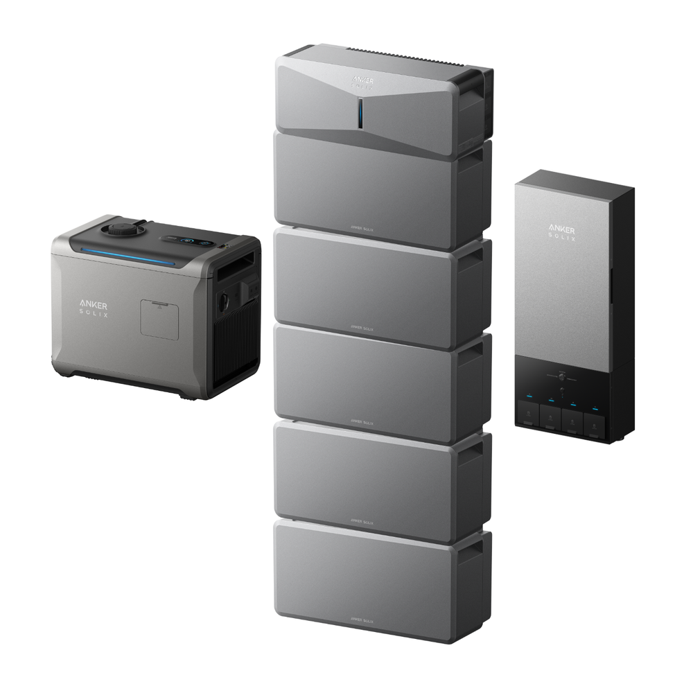 Anker SOLIX E10 Smart Hybrid Whole-Home Backup System | 6-30kWh LiFePO4 Battery | 10-30kW Turbo Output | 9kW Solar Input | Smart Grid & Storm-Guard