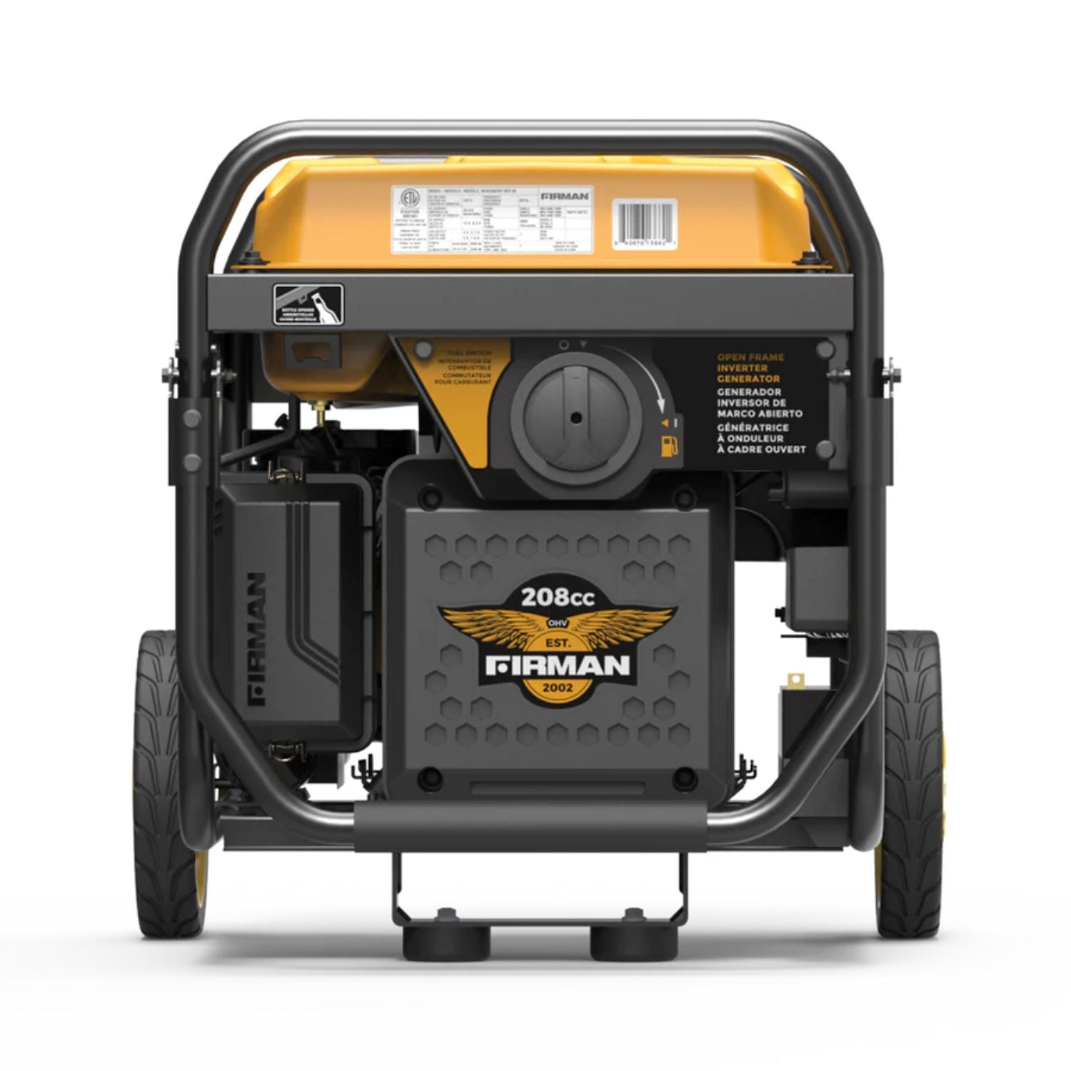 Firman W03663OF Gasoline 3650W/4500W Inverter Open Frame Portable Generator | Remote Start | CO Alert | EPA & CARB Approved
