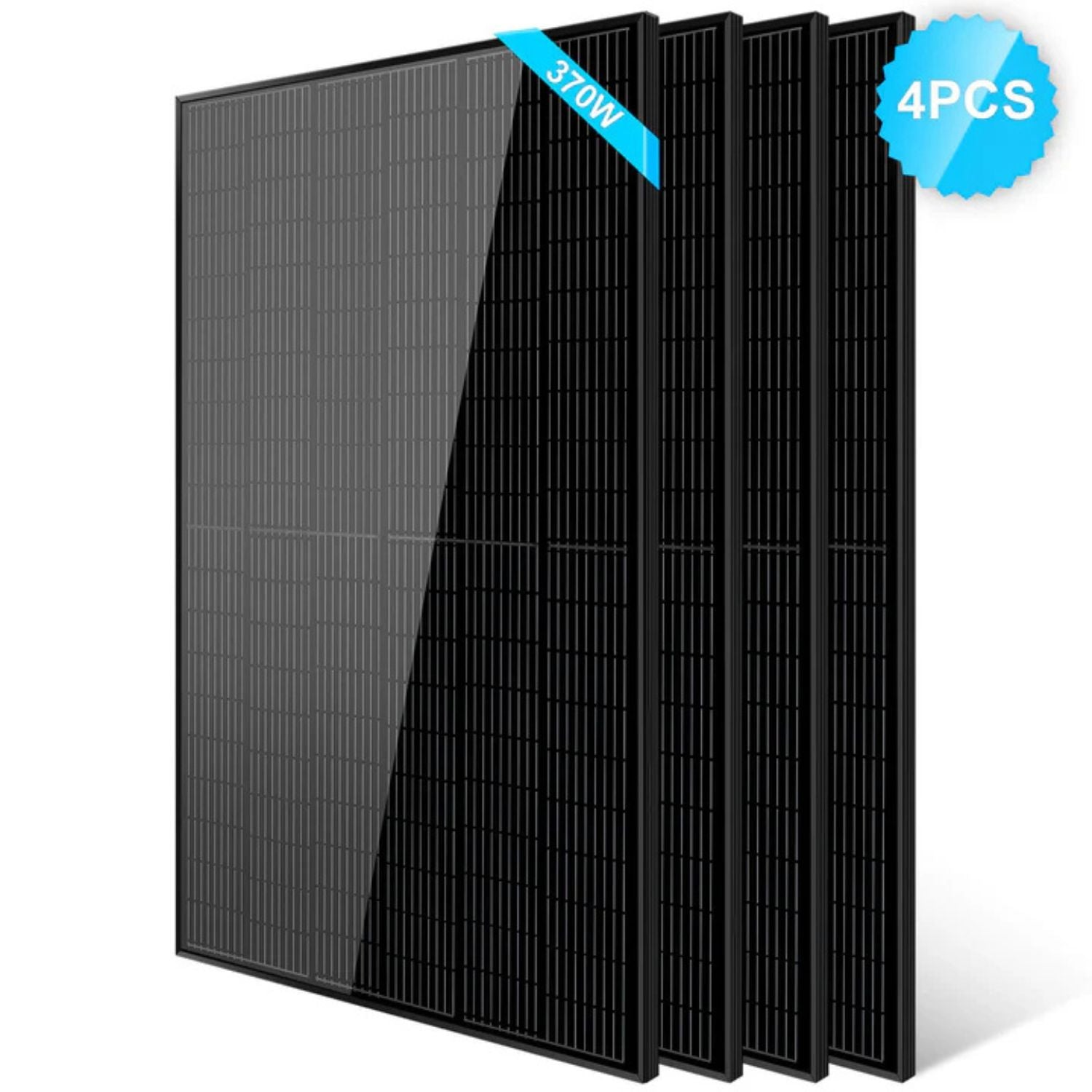 SunGold Power 370 Watt Monocrystalline Black Solar Panel