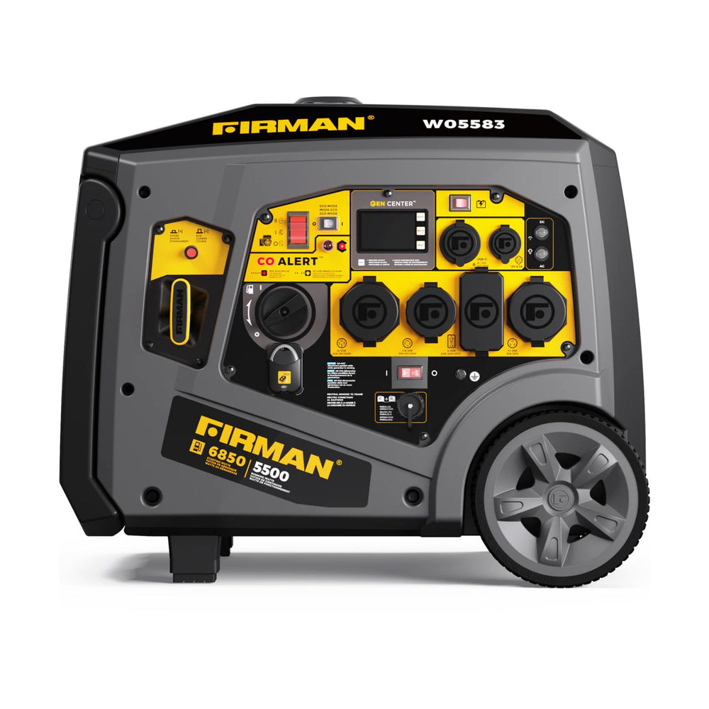 Firman W05583 Gasoline 5500W/6850W Inverter Portable Generator | Remote Start | 120/240V | CO Alert
