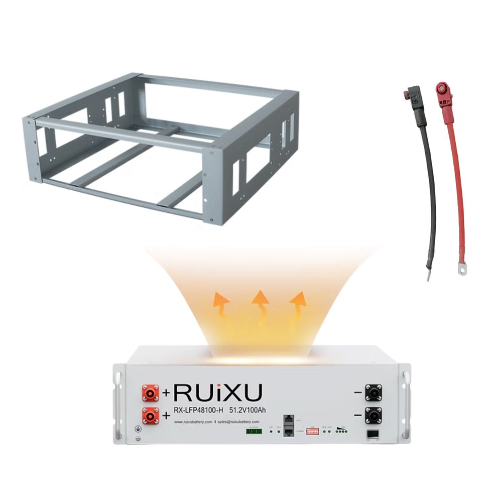 RUiXU RX-LFP48100 51.2V Server Rack Batteries | 5.12kWh Standard & Self-Heating Models