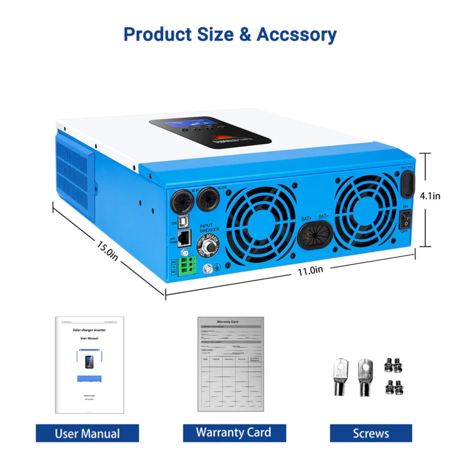 SunGold Power 3000W 24V Solar Inverter Charger