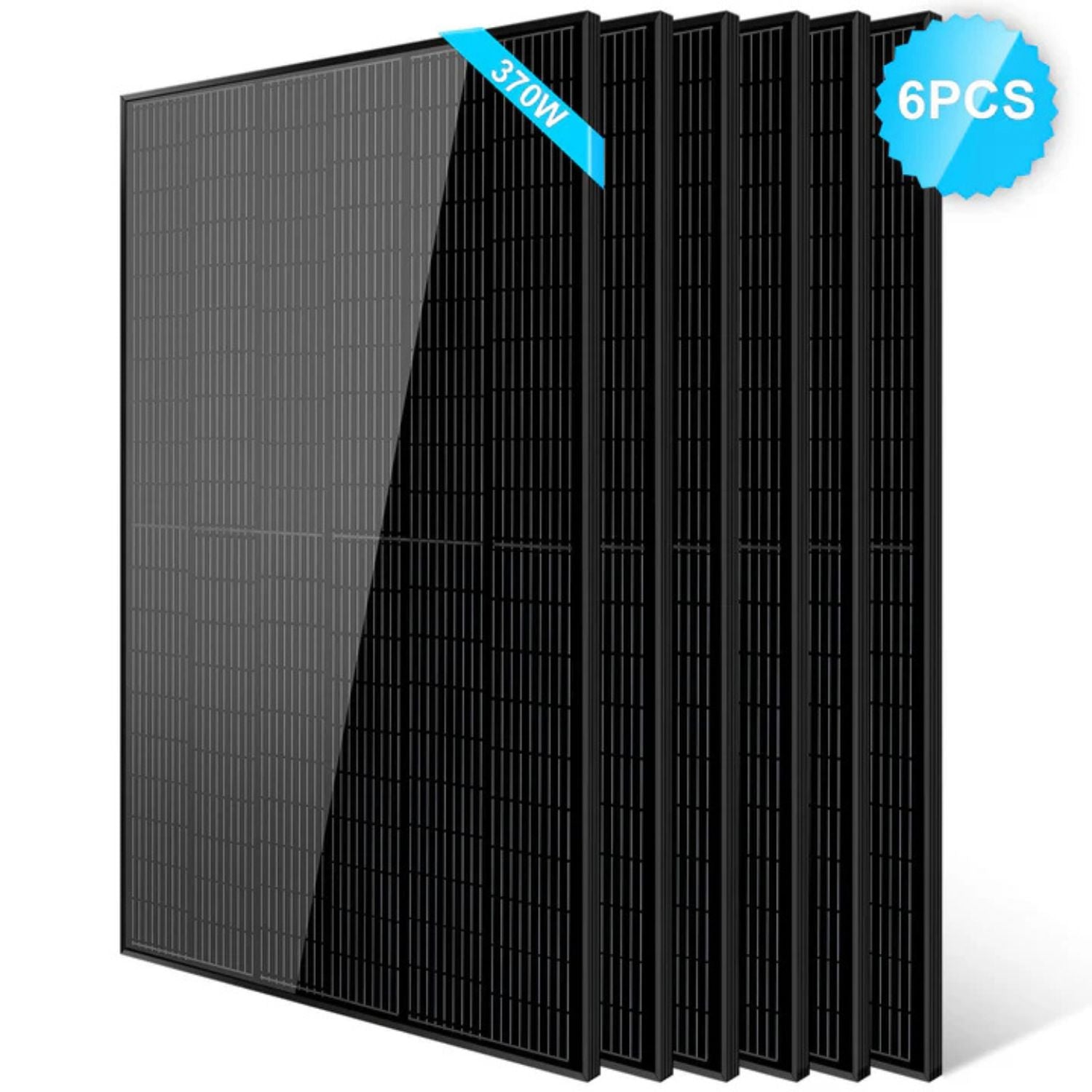 SunGold Power 370 Watt Monocrystalline Black Solar Panel