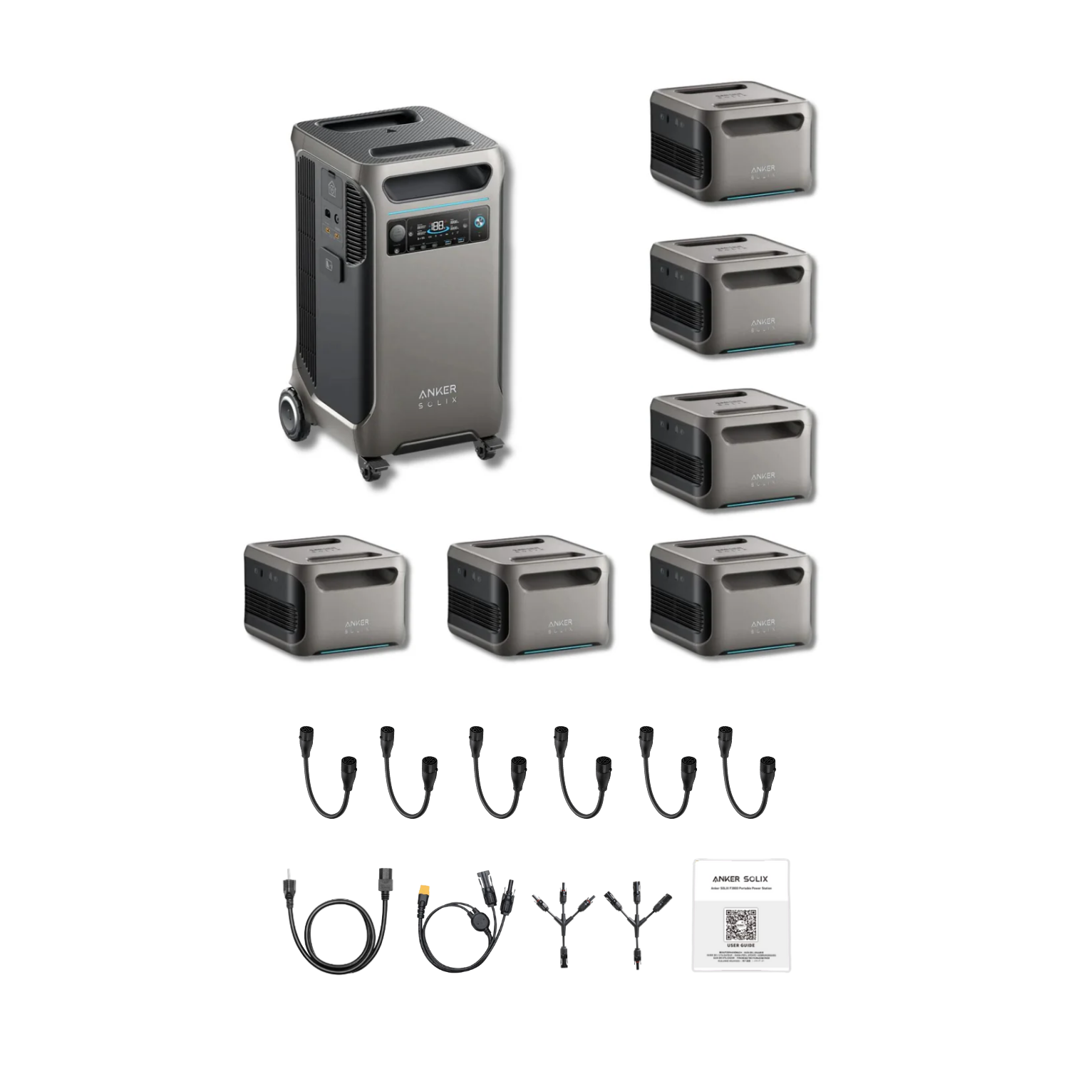Anker SOLIX F3800 Portable Power Station +6 x  Expansion Battery  Inclusions