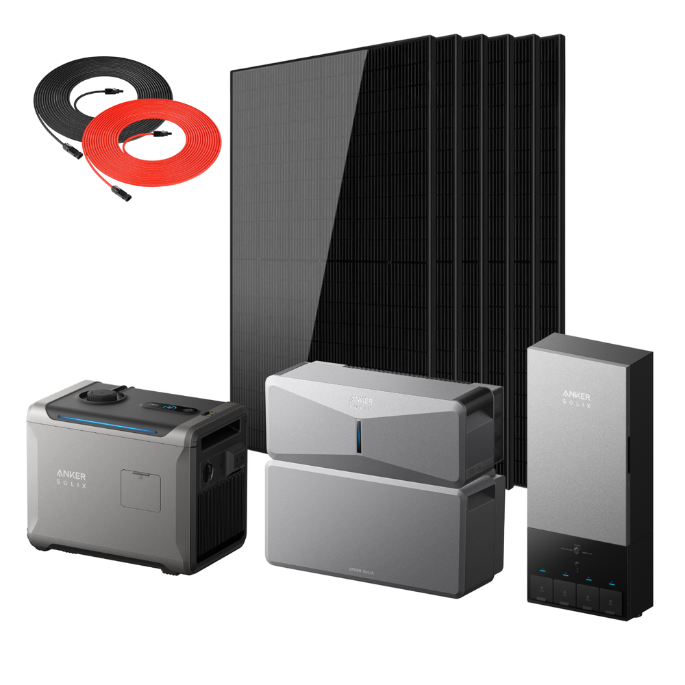 Anker SOLIX E10 Smart Hybrid Whole-Home Backup System | 6-30kWh LiFePO4 Battery | 10-30kW Turbo Output | 9kW Solar Input | Smart Grid & Storm-Guard